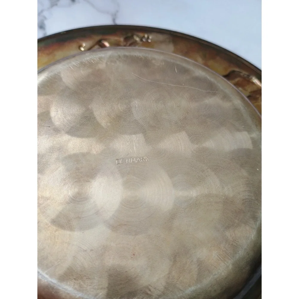 Baby‎ Feeding Bowl Animal Pattern Denmark Silver Plated
